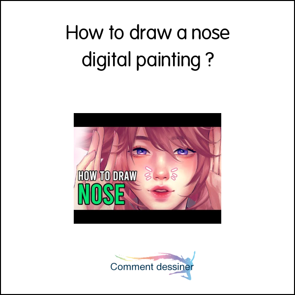 How to draw a nose digital painting